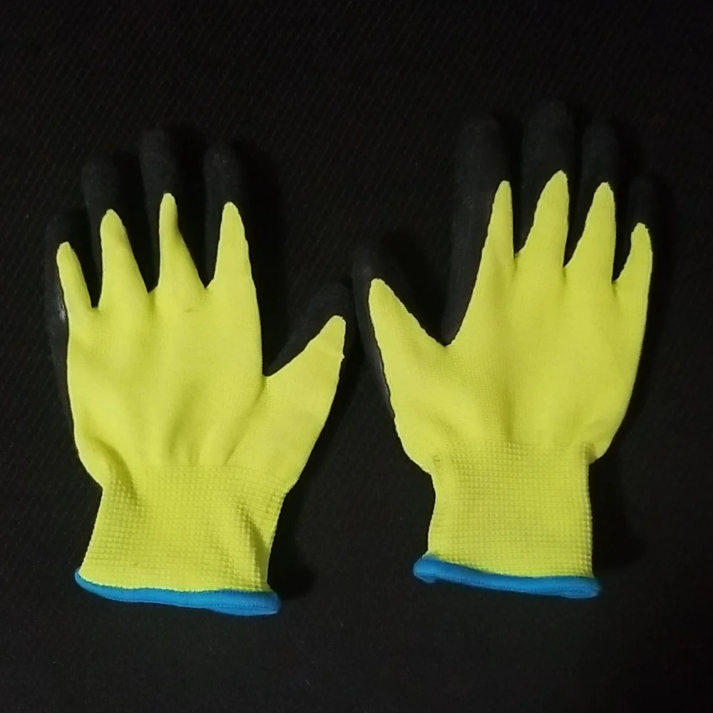 Kids Yellow & Black Outdoor Work Gloves
